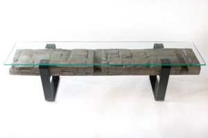 Glass Bench, coffee table perspective