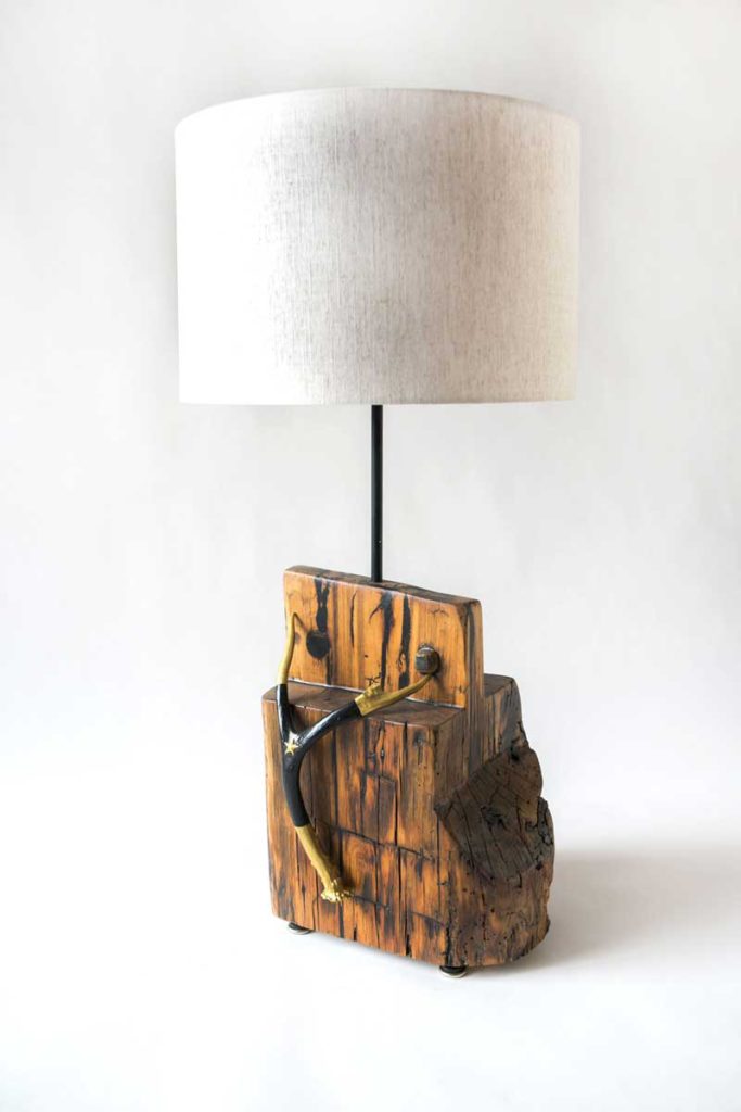 Antler Lamp - Gold