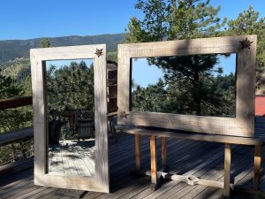 Mirrors wyoming snow fence wood