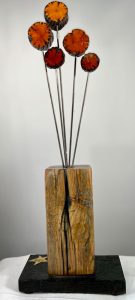 Juniper Flowers - mountain wood sections in art Poorman Design