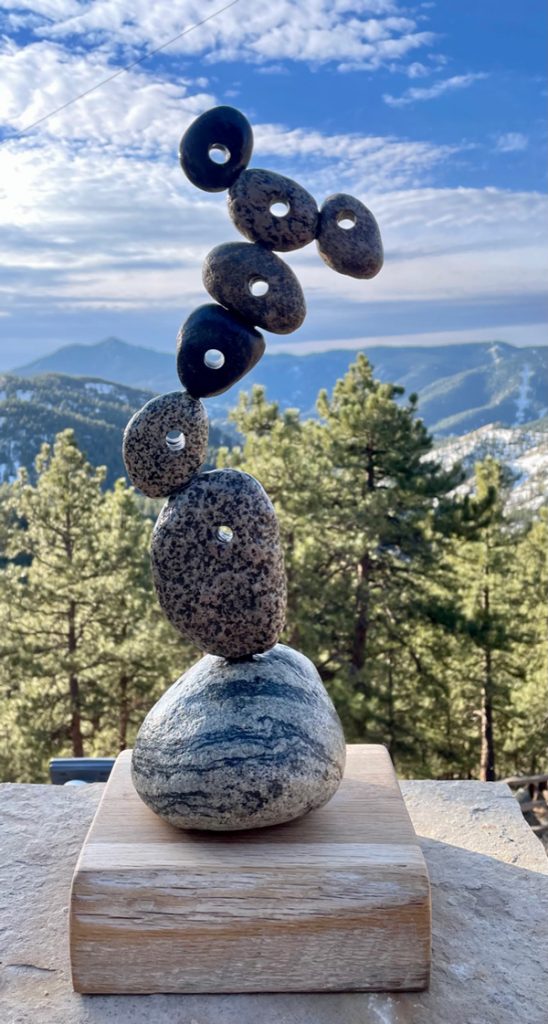 Rocks in then Balance - fun river rock sculpture by Denny DiPuala