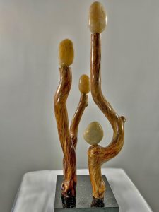 Sentinel Spirals - weird and wonderful, polished to bring out the wood grain by Poorman Designs