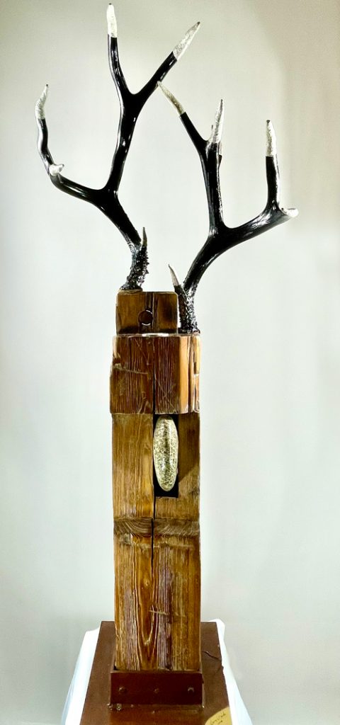 Sticks and Stones antlers river rock by denny dipaula